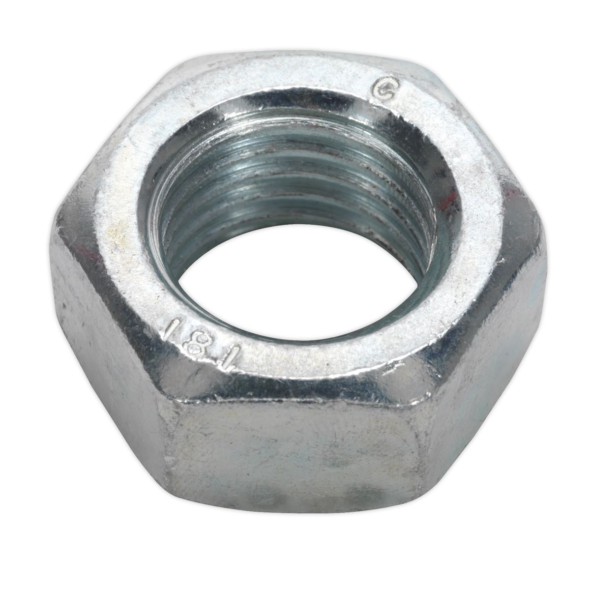 Sealey Steel Nut DIN 934 - M20 Zinc Pack of 10 SN20