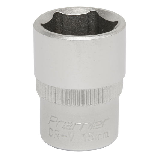 Sealey WallDrive Socket 15mm 3/8"Sq Drive S3815