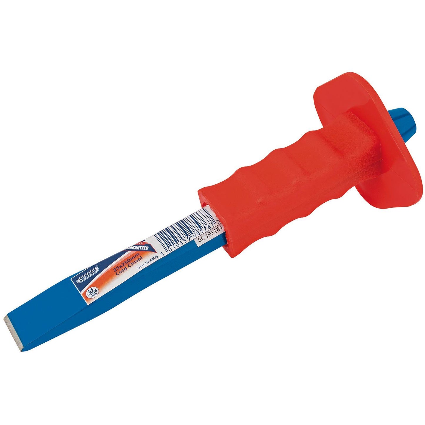 Draper 1x 25x250mm Octagonal Shank Cold Chisel Hand Guard Professional Tool 8576 - 08576