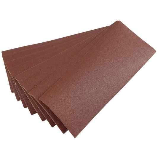 10 x Sanding Sheets ORBITAL Draper 100 GRIT 92 x 230mm ALUMINIUM OXIDE 59466 R80