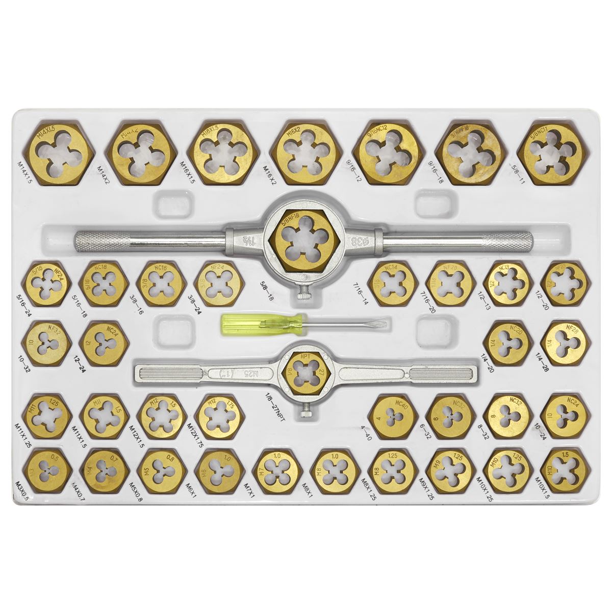 Sealey Tap & Die Set Hexagonal Metric & Imperial 86pc AK3086HIM