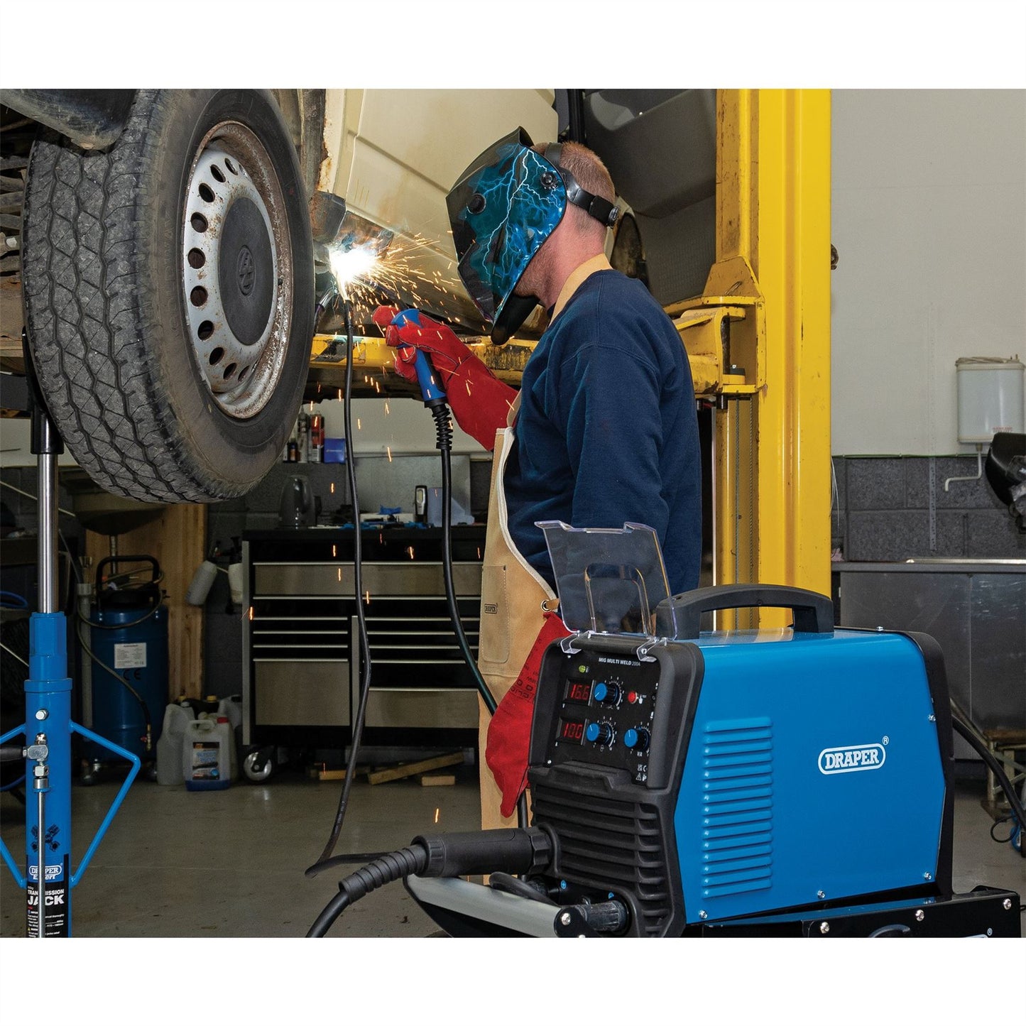 Draper Gas/Gasless MIG Inverter Multi-Welder, 200A MI200A (70046)