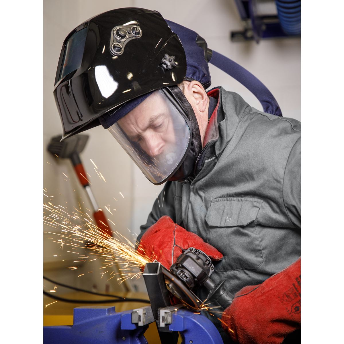 Sealey Welding Helmet with Powered Air Purifying Respirator (PAPR) PWH616