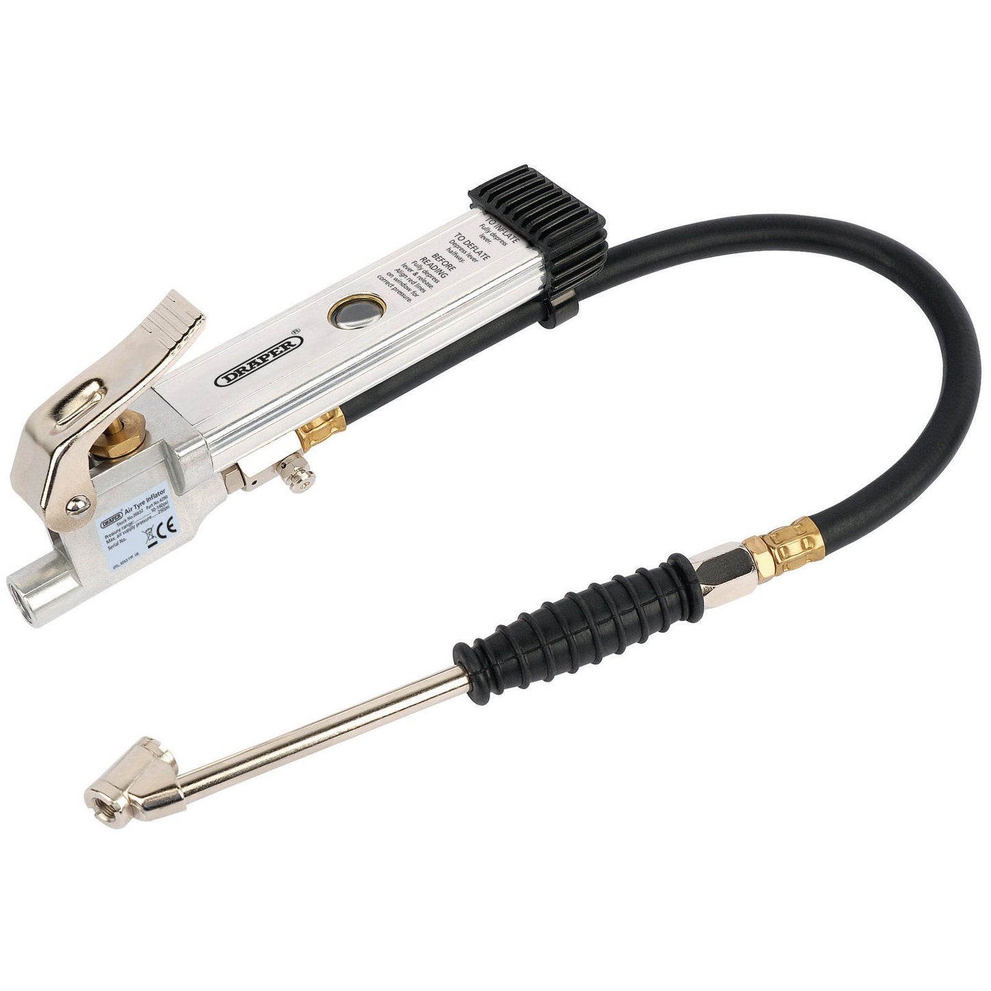 Draper Air Line Inflator with Twin Open Ended Push On Connector - 36632