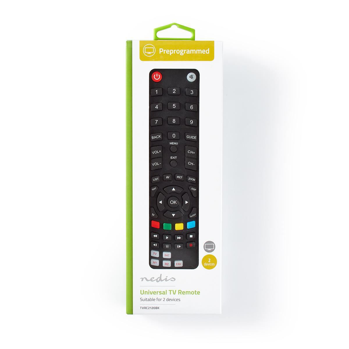 Nedis Universal Remote Control Pre-programmed Control 2 Devices
