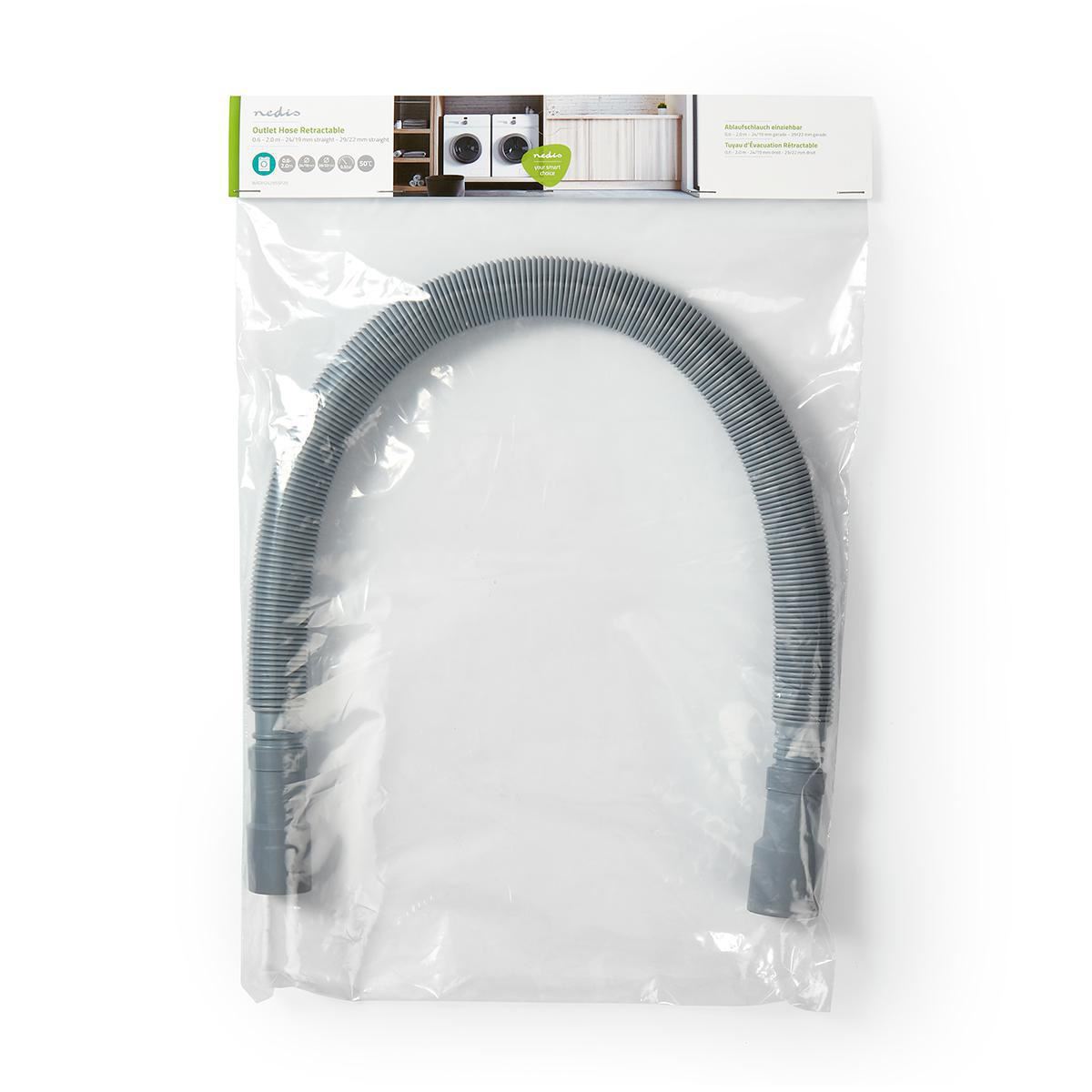 Outlet Hose Extendable 24/19mm Straight to 29/22mm Straight 0.5 50 °C 0.60 to 2m - WAOH2429SSP20