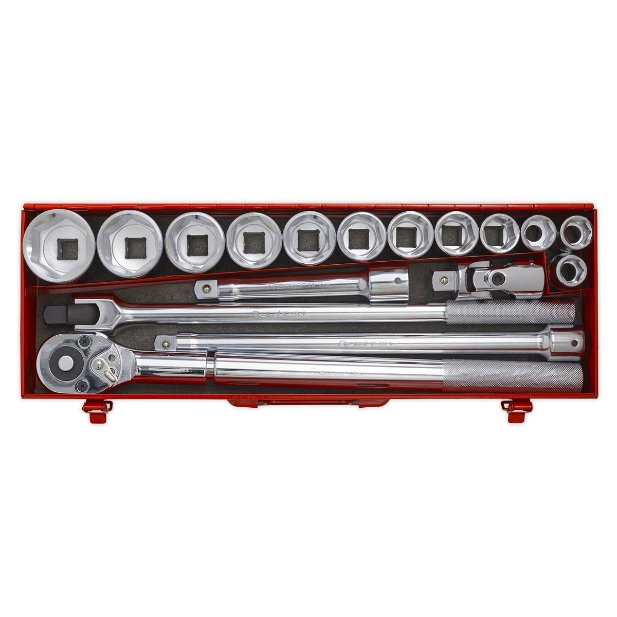 Sealey Socket Set 17pc 3/4"Sq Drive WallDrive Metric AK2597