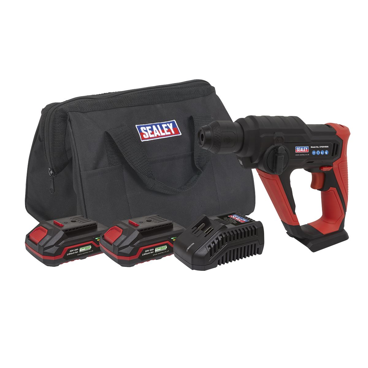 Sealey Cordless Rotary Hammer Drill 20V SDS Plus Kit - 2 Batteries CP20VSDSKIT