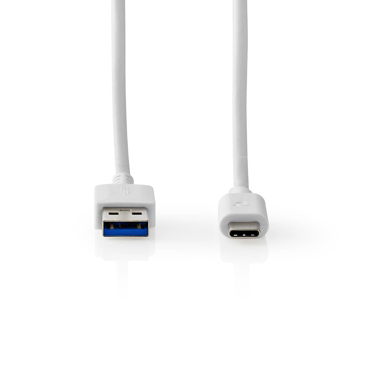 Nedis USB 3.1 Cable USB-C Male to A Male 2m White - CCGW61600WT20