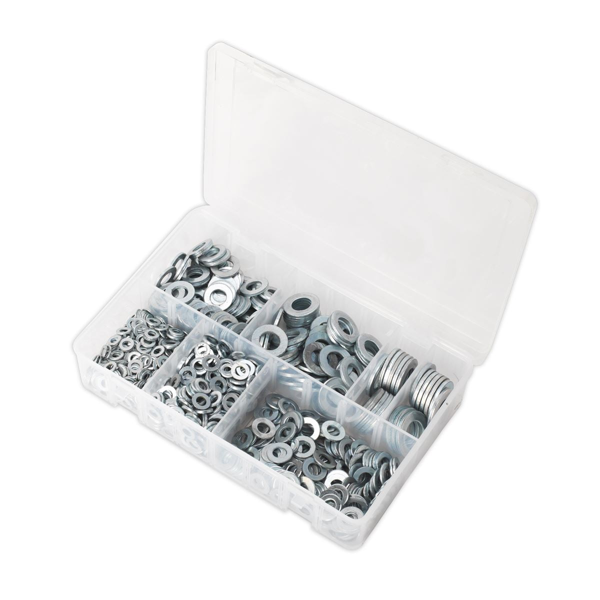 Sealey Flat Washer Assortment 1070pc M5-M16 Form A Metric AB055WA