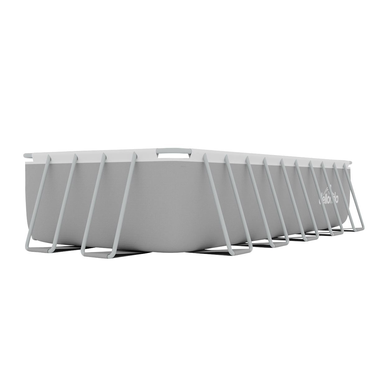 Dellonda 21ft Deluxe Rectangular Swimming Pool, Step Ladder Pool & Ground Covers