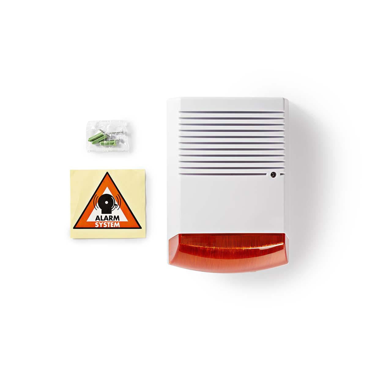 Nedis Dummy Security Siren IP44 White/Orange DUMSS20WT