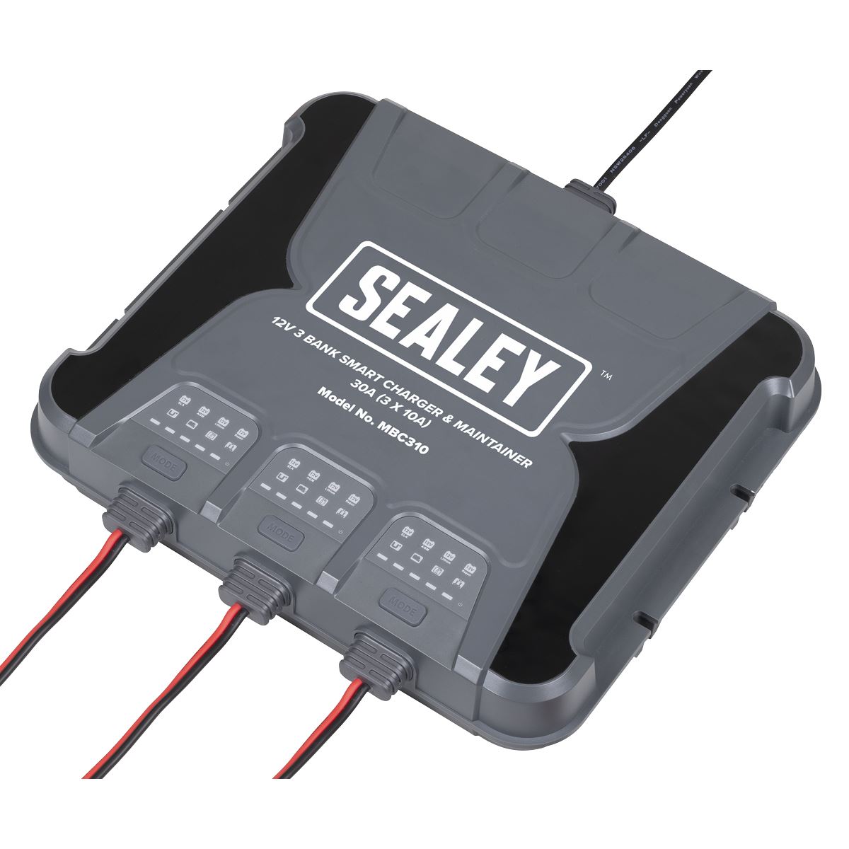Sealey 3 Bank 12V Smart Charger & Maintainer 30A (3 x 10A) MBC310
