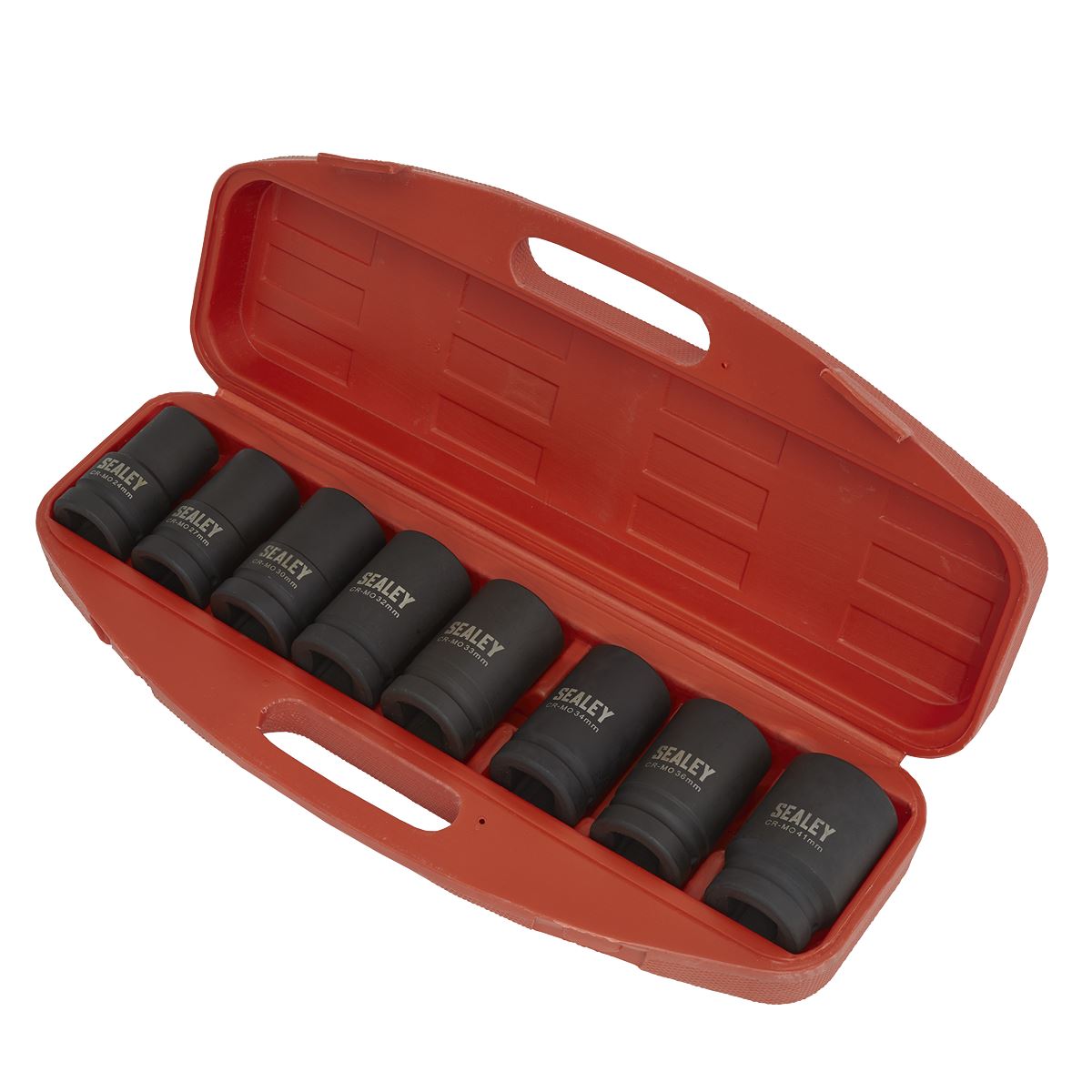 Sealey Impact Socket Set 8pc Deep 1"Sq Drive - Metric AK888M