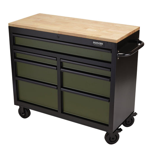 Draper 41" 7 Drawer Trolley Green B100-41GR - 08221