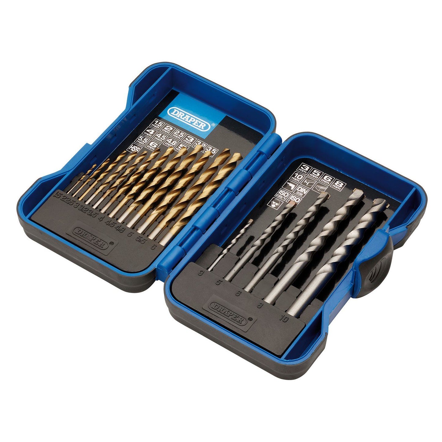 Draper Metric Combined HSS And Masonry Drill Bit Set 17 Piece - 18551Draper