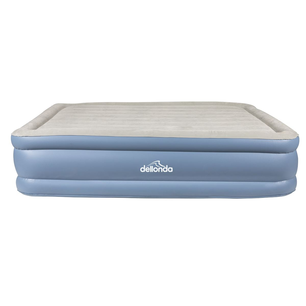 Sealey Dellonda, Queen, InflatableHigh Raised Flocked Air Bed, with Built-In Electric Pump, Carry Bag, Self Inflation/Deflation and Coil Beam Construction, For Home and Camping, 203x152x46cm, DL147 DL147