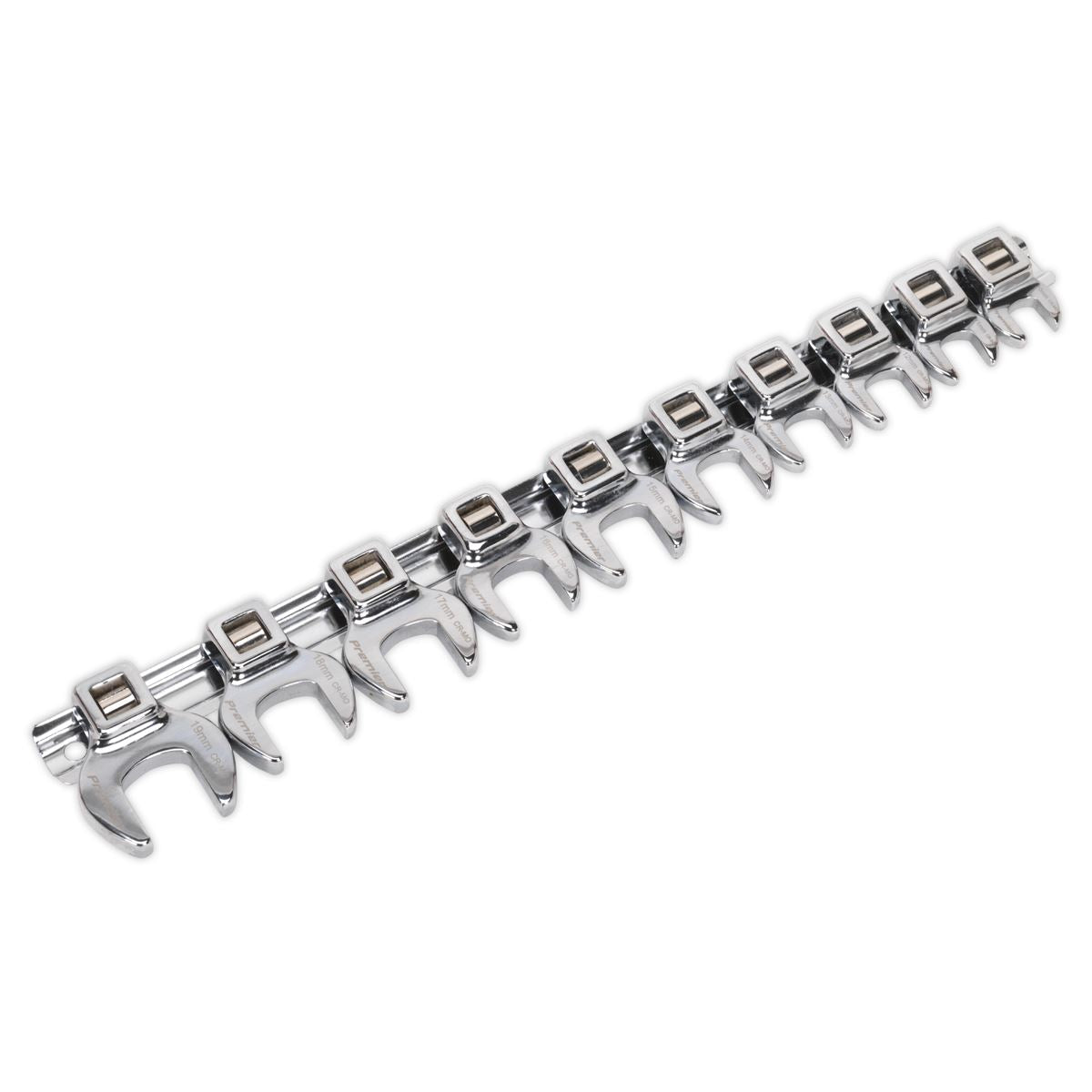 Sealey Crow's Foot Open-End Spanner Set 10pc 3/8"Sq Drive Metric AK5989