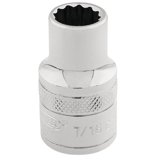 Draper Expert Quality 3/8" Square Drive Hi-Torq 12 Point Socket - 7/16" - 49018