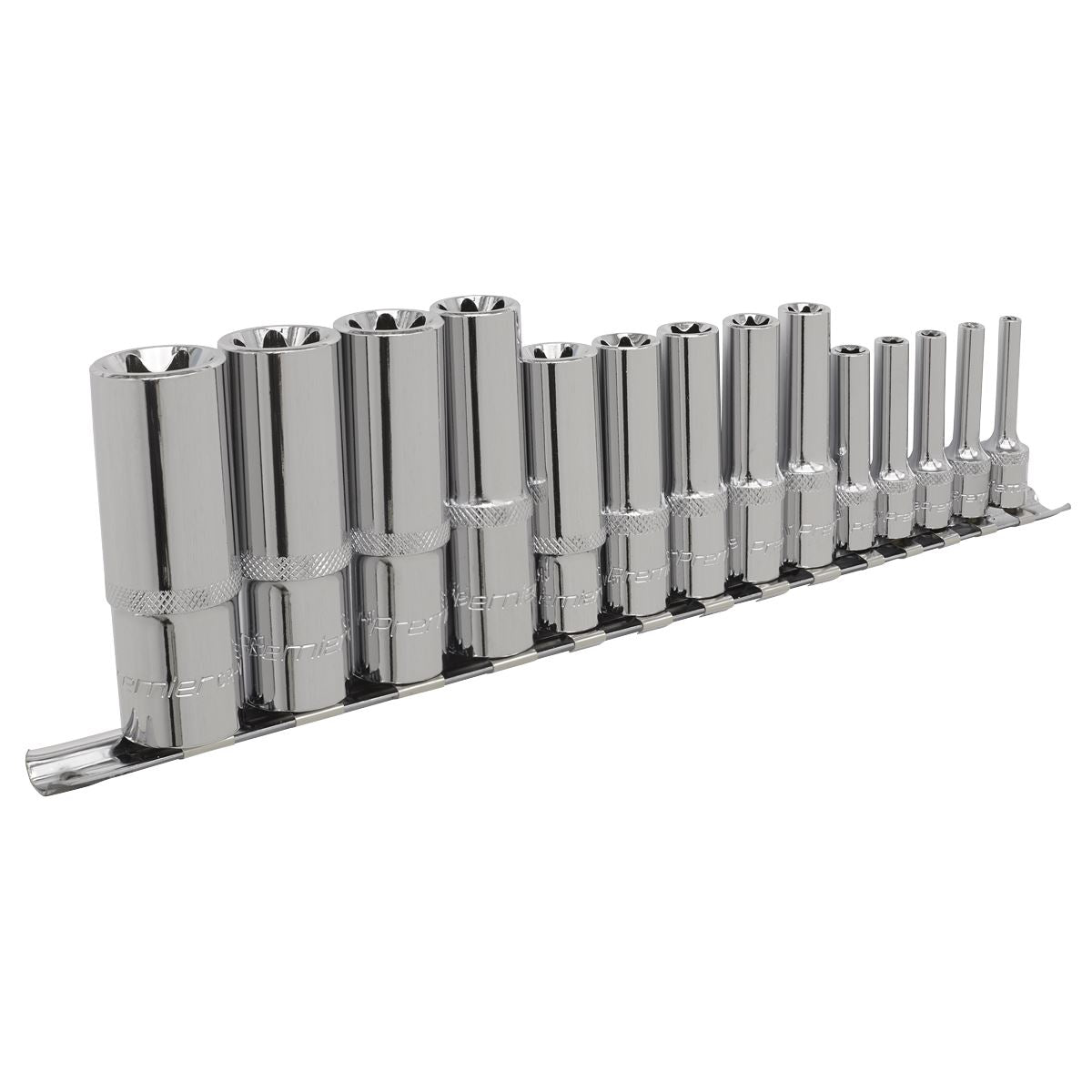Sealey TRX-Star* Socket Set 14pc Deep 1/4", 3/8" & 1/2"Sq Dr E4-E24 AK6114