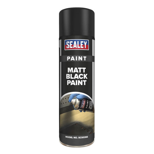 Sealey Black Matt Paint 500ml Single SCS026S