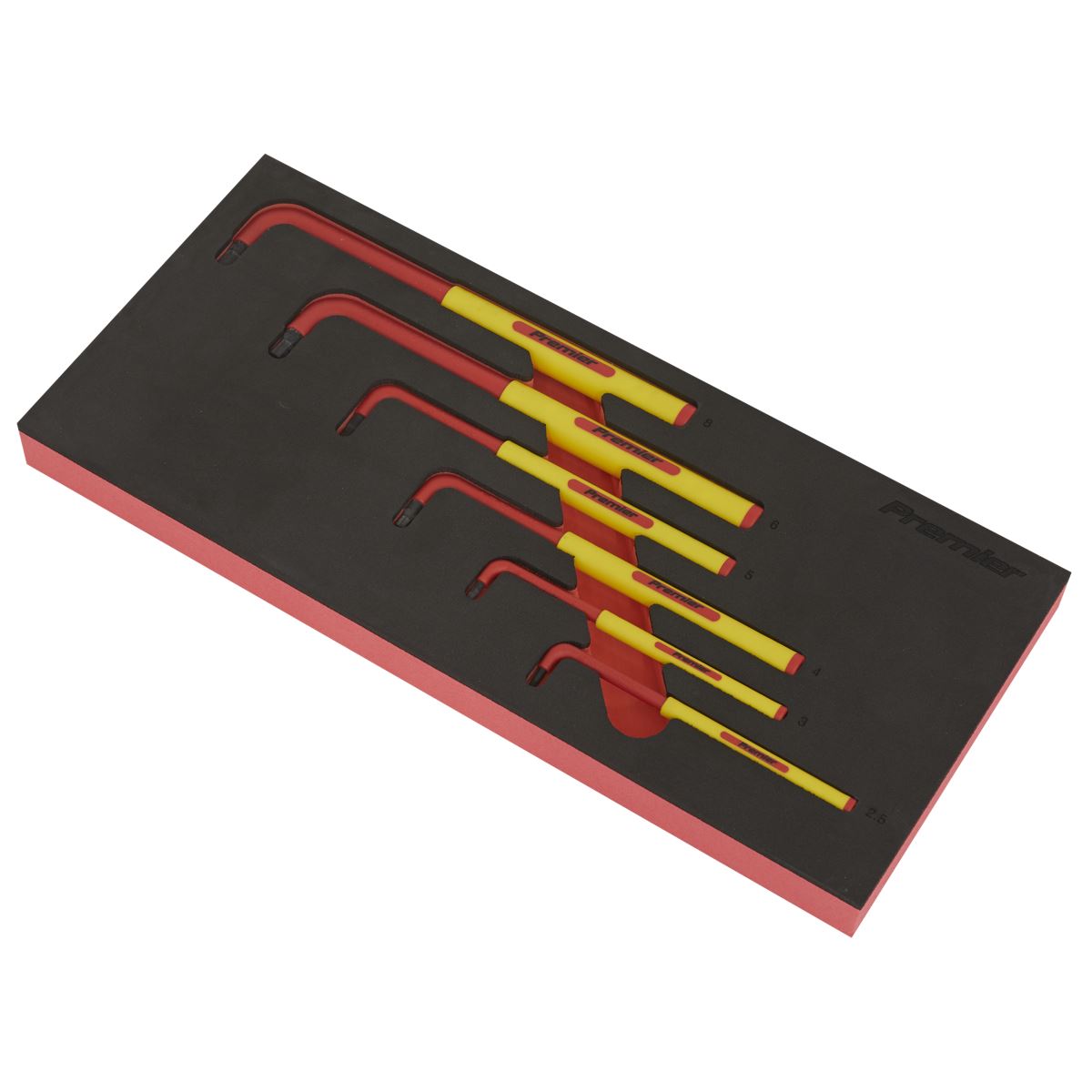Sealey Hex Key Set with Tool Tray 6pc - VDE Approved TBTE05