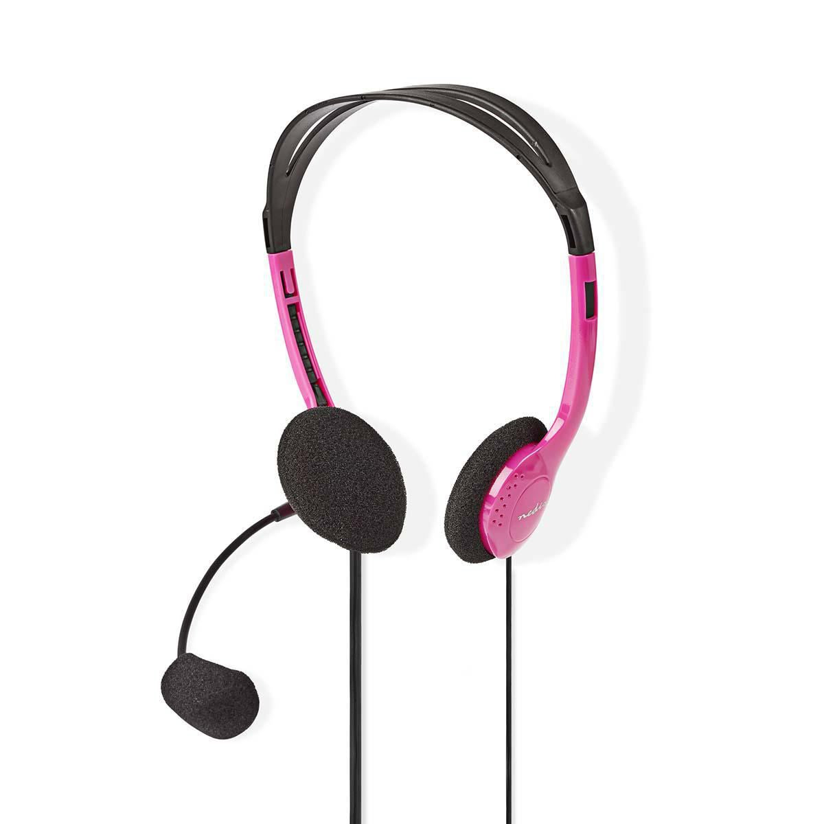 Nedis PC Headset On-Ear 2x 3.5mm Connectors 2m Pink CHST100PK