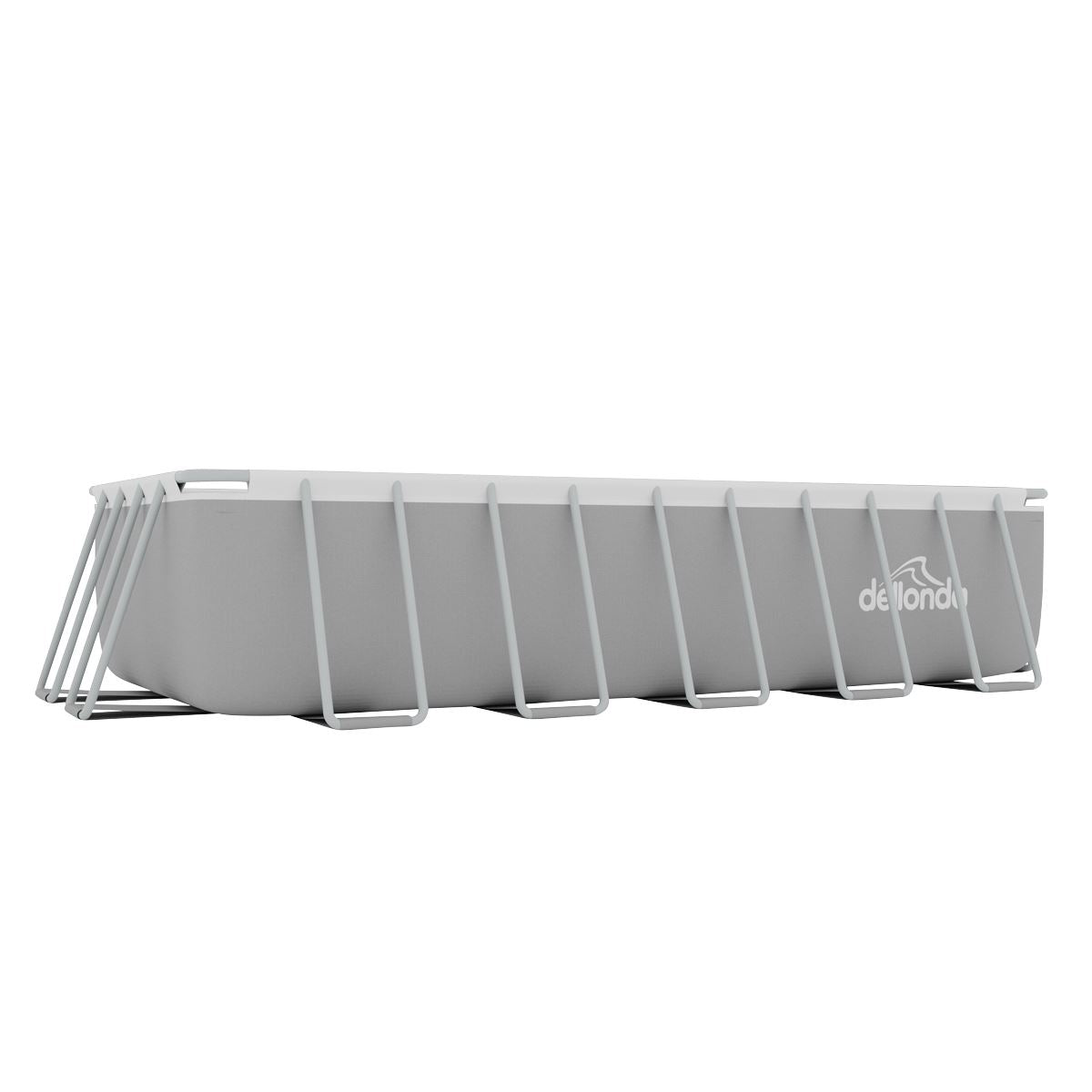Dellonda 21ft Deluxe Rectangular Swimming Pool, Step Ladder Pool & Ground Covers