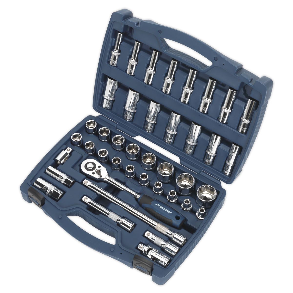 Sealey Socket Set 41pc 1/2"Sq Drive WallDrive Metric AK8993