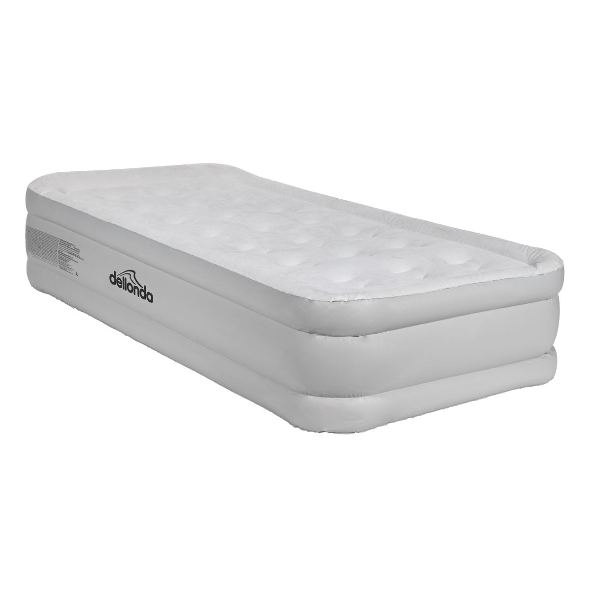 Sealey Dellonda, Single, Inflatable High Raised Flocked Air Bed, with Removable 230V Rapid-Air Electric Pump, Carry Bag, Self Inflation/Deflation and Coil Beam Construction, For Home and Camping, 196x97x47cm, DL144 DL144