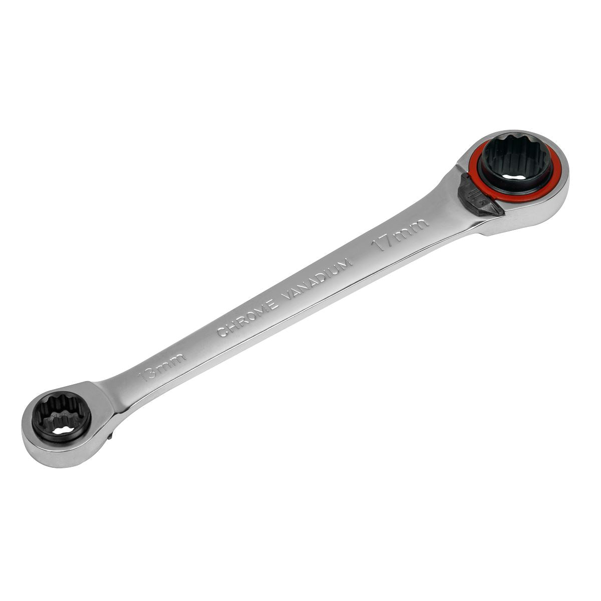 Sealey Ratchet Ring Spanner 4-in-1 Reversible Platinum Series AK63948
