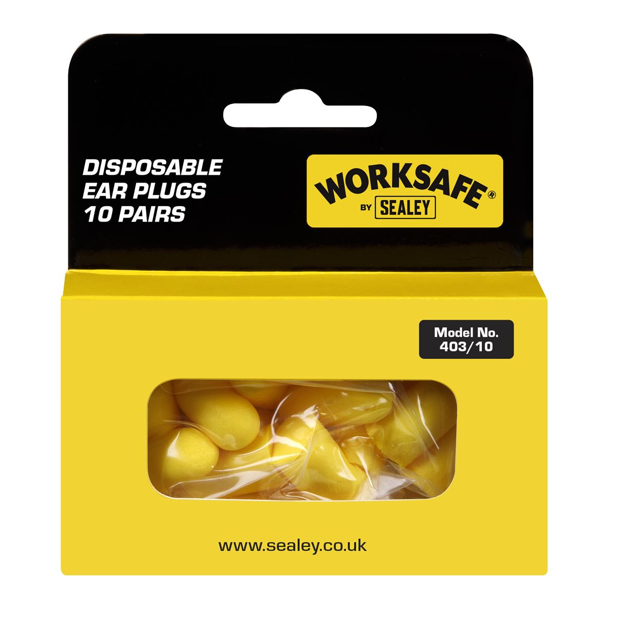 Sealey Ear Plugs Disposable - 10 Pairs 403/10