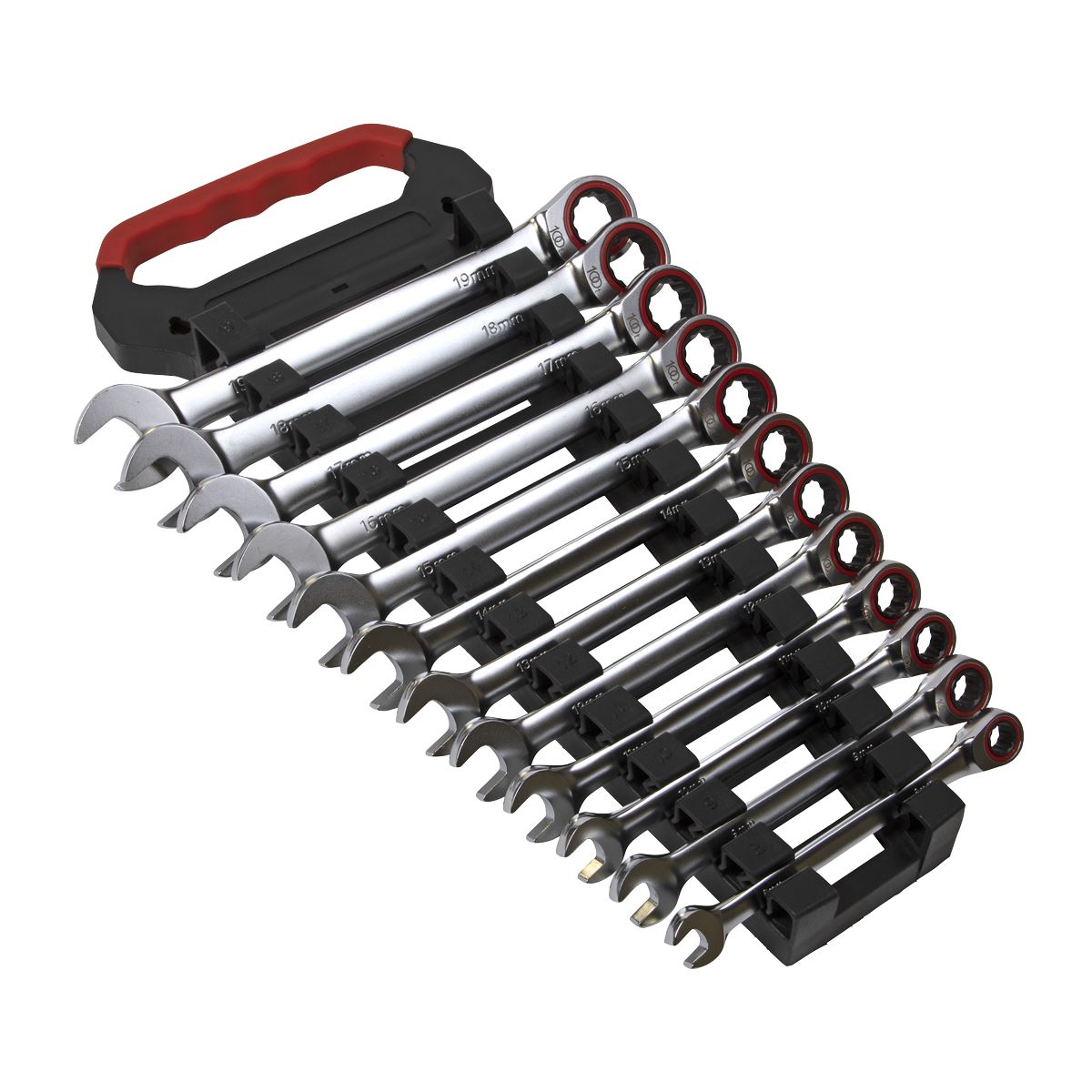 Sealey Ratchet Combination Spanner Set 12pc Metric Platinum Series AK63940