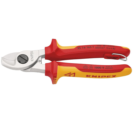 KNIPEX 95 16 165 T BK VDE Cable Shears, 165mm