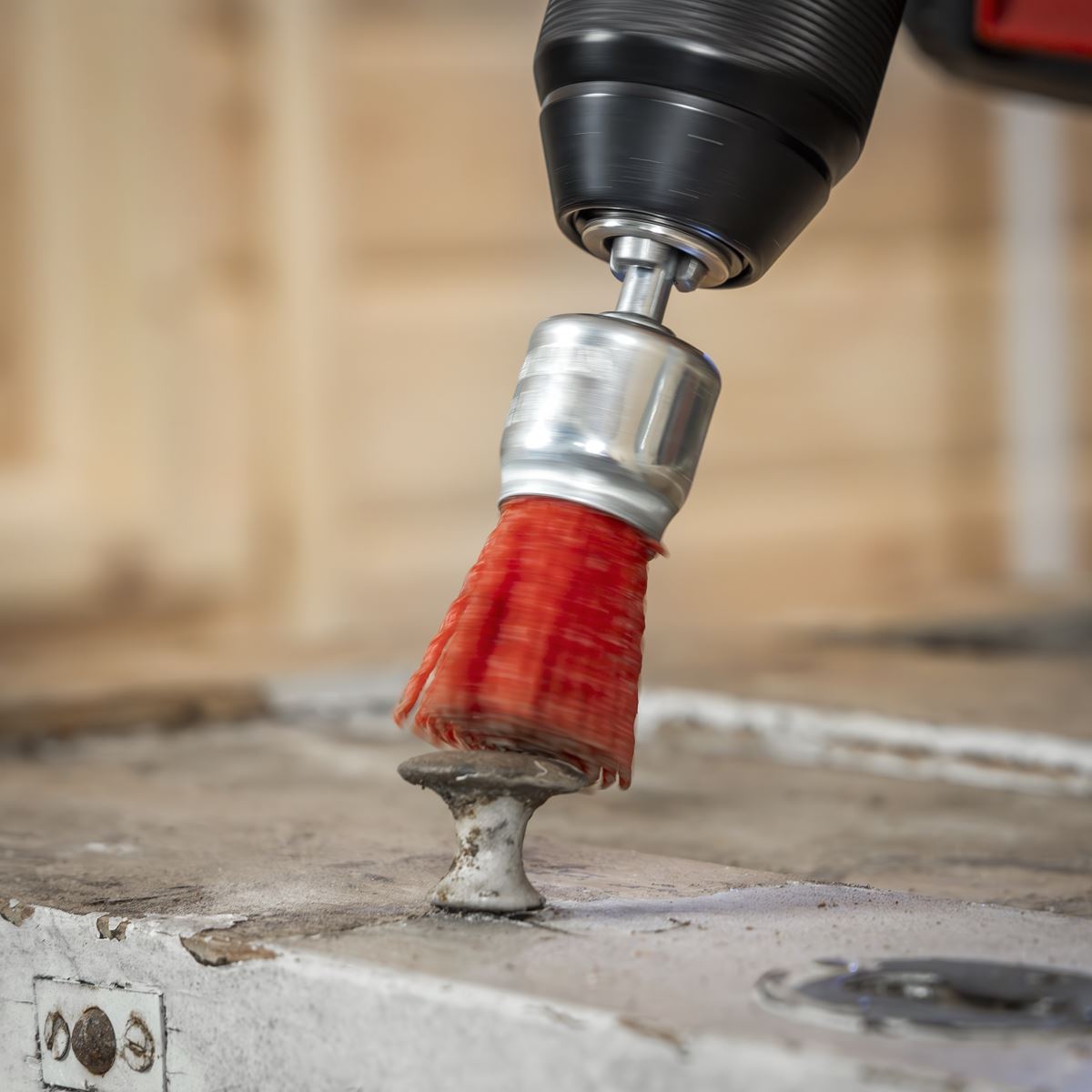 Sealey 25mm Nylon Filament End Brush with 6mm Shaft NFBE25