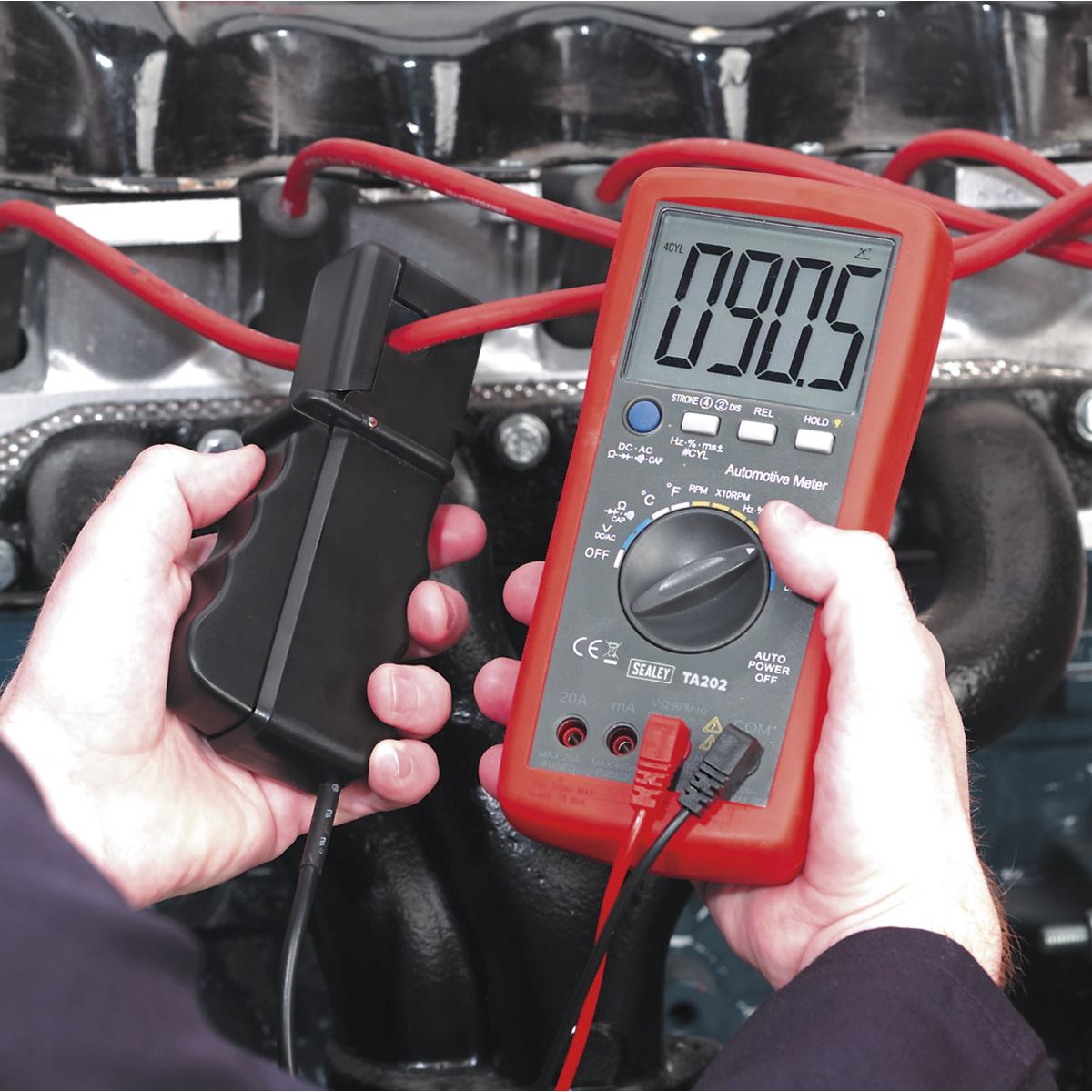 Sealey Digital Automotive Analyser 14-Function + Inductive Coupler TA202