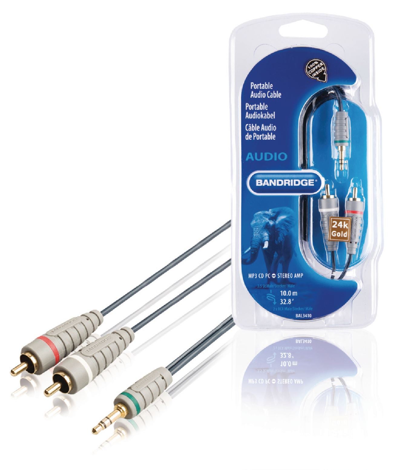 Bandridge Portable Audio Cable 10.0 m