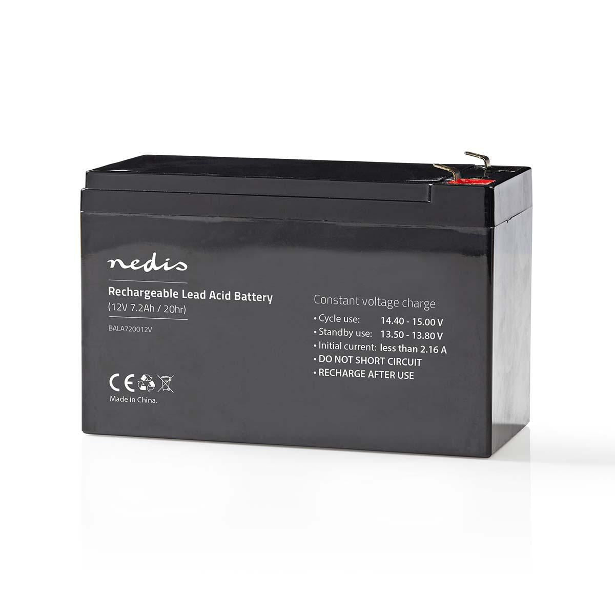 Nedis Rechargeable Lead-Acid Battery 12V 7200mAh 151 x 65 x 95mm BALA720012V