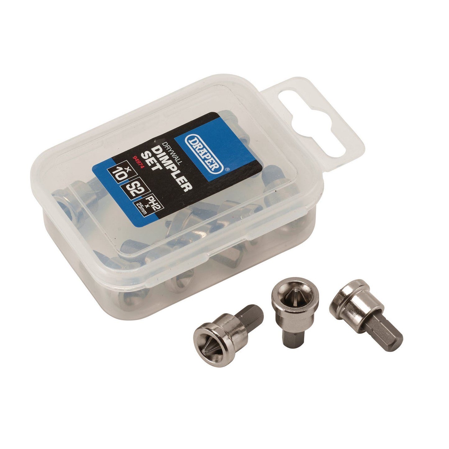 Draper Drywall Dimpler Set, PH2 x 25mm (10 Piece) PH2DIMP/B (94974)