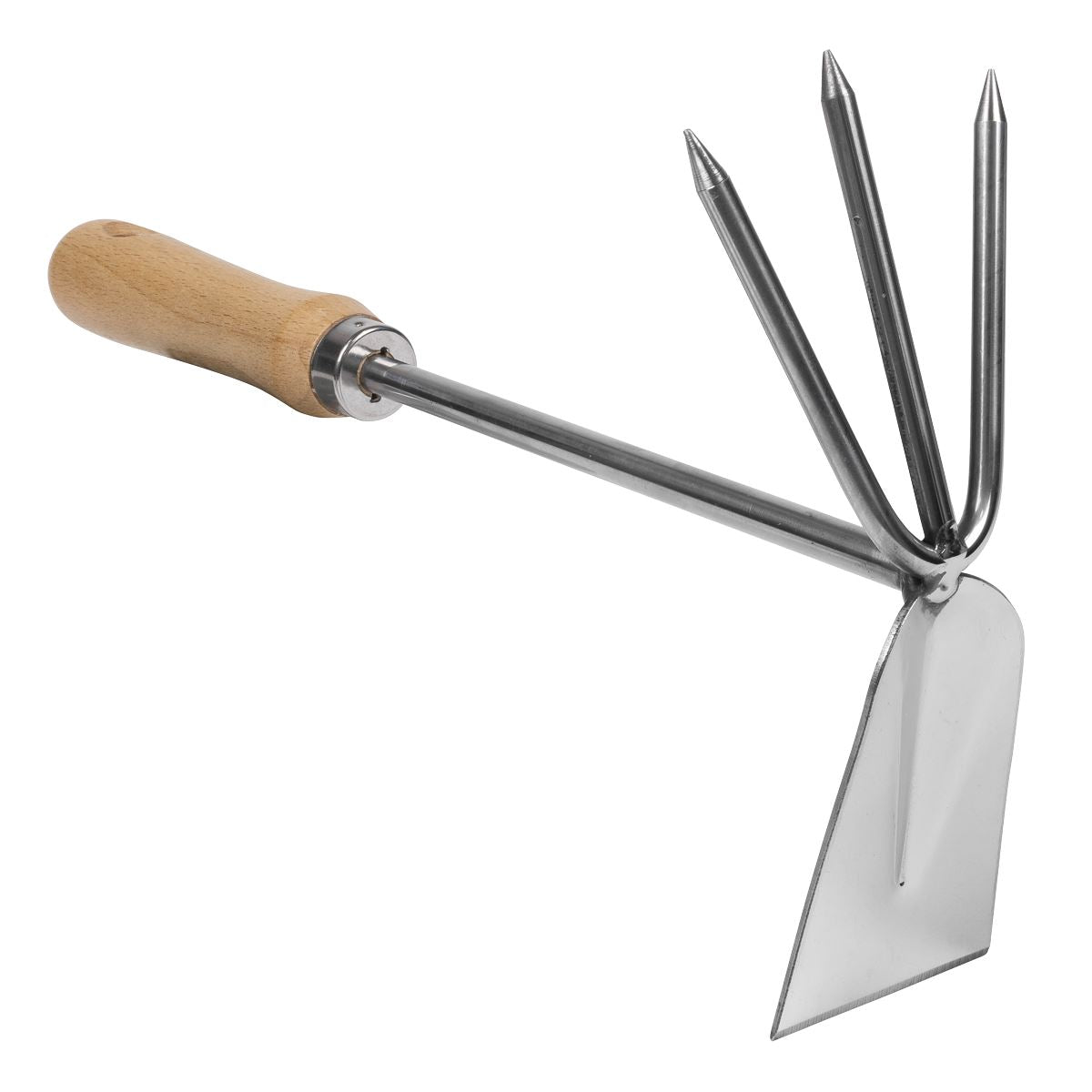 Sealey Premier 2-in-1 Hoe and Cultivator with Ash Handle, Stainless Steel Tines