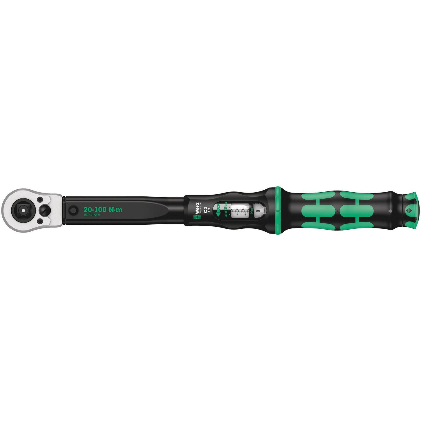 Wera Click Torque C 2 Push Torque Wrench/Spanner 20 - 100Nm 1/4" R/L Sq 075625