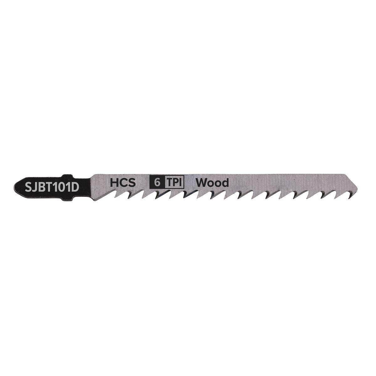 Sealey Jigsaw Blade Hard Wood 100mm 6tpi - Pack of 5 SJBT101D