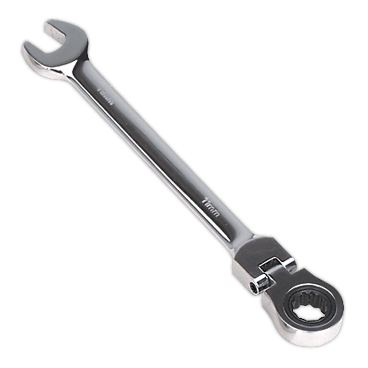 Sealey Flexi-Head Ratchet Combination Spanner 11mm FHRCW11