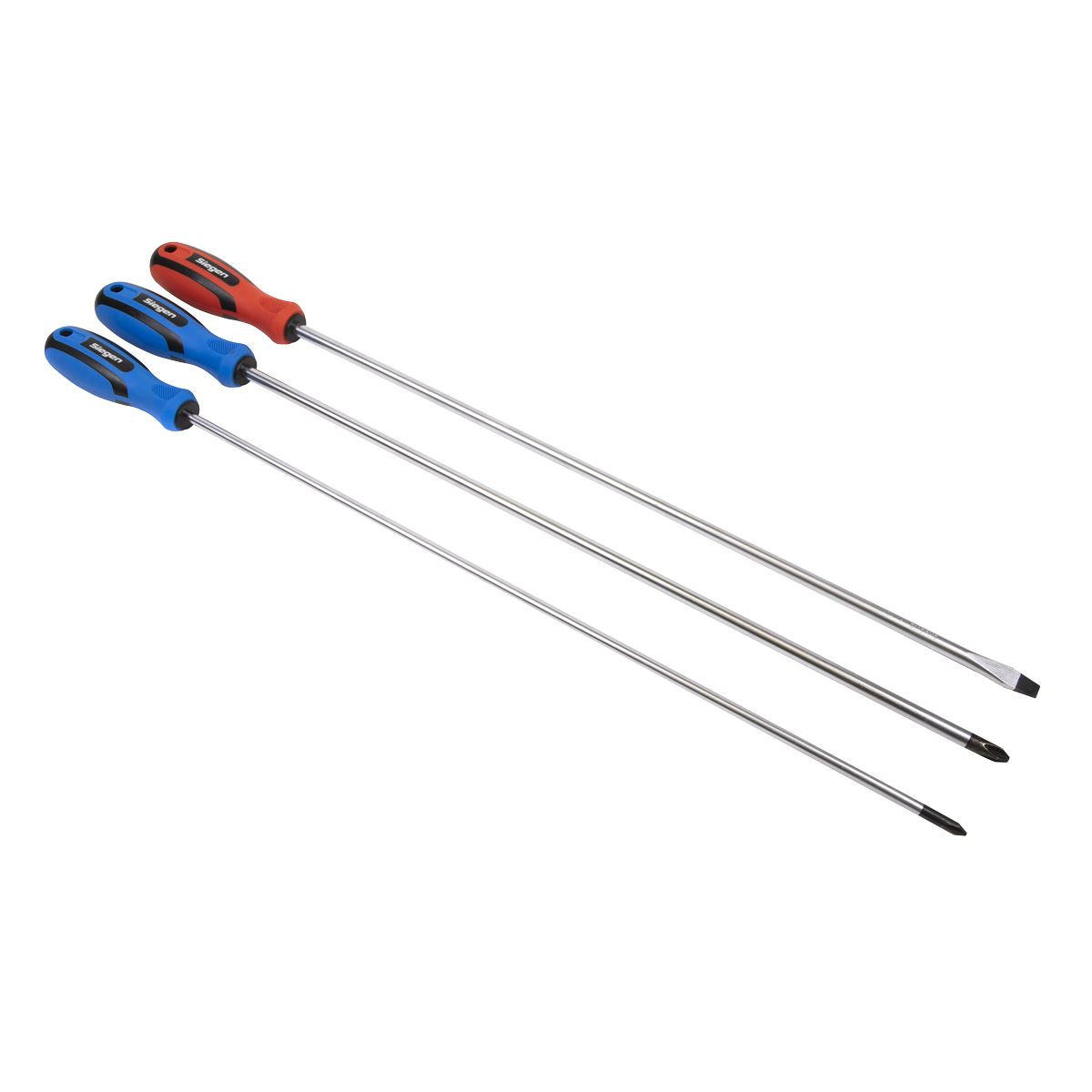 Sealey Screwdriver Set 3pc Extra-Long S0895