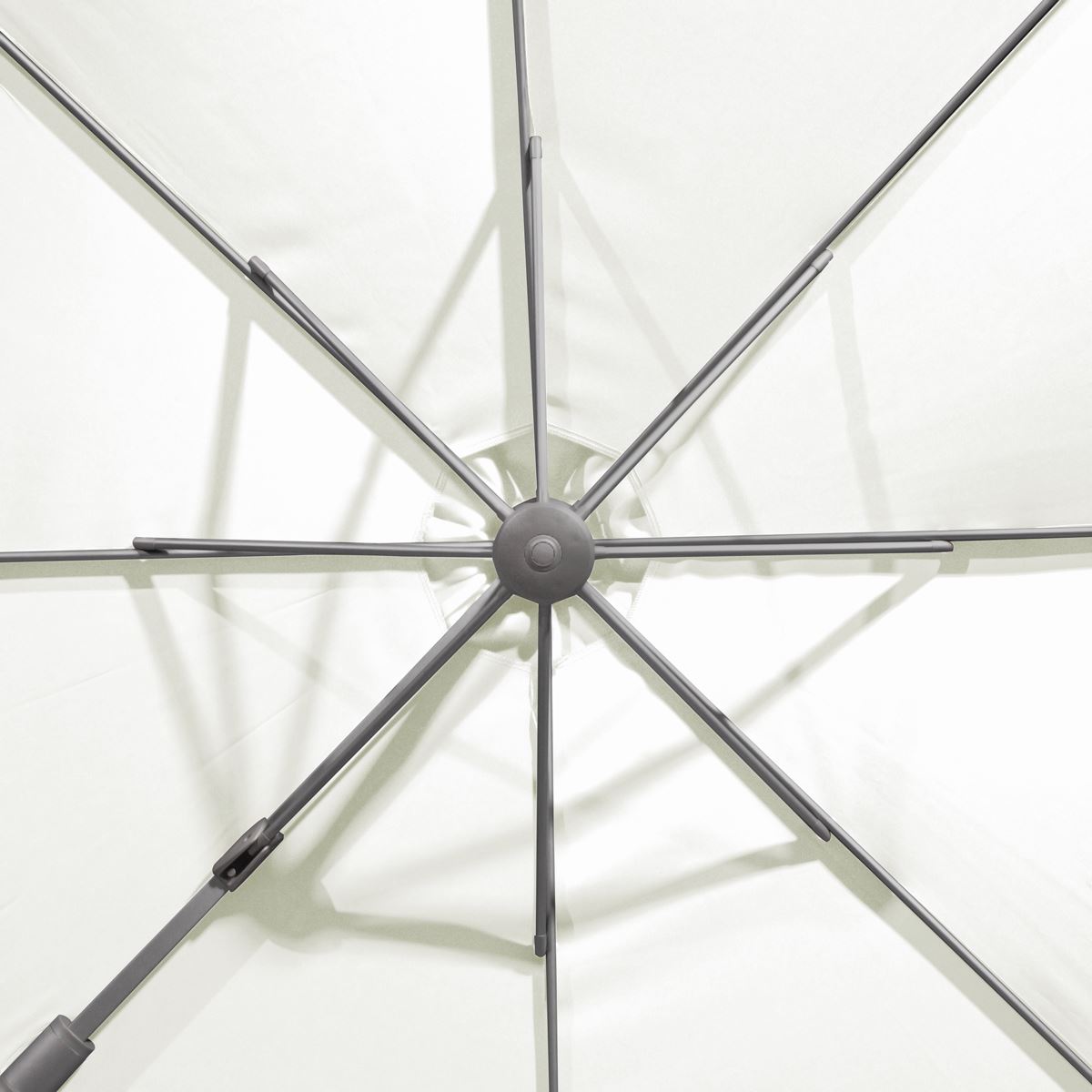 Dellonda Cantilever Parasol with 360� Rotation, Tilt & Cover 3m - Cream DG268