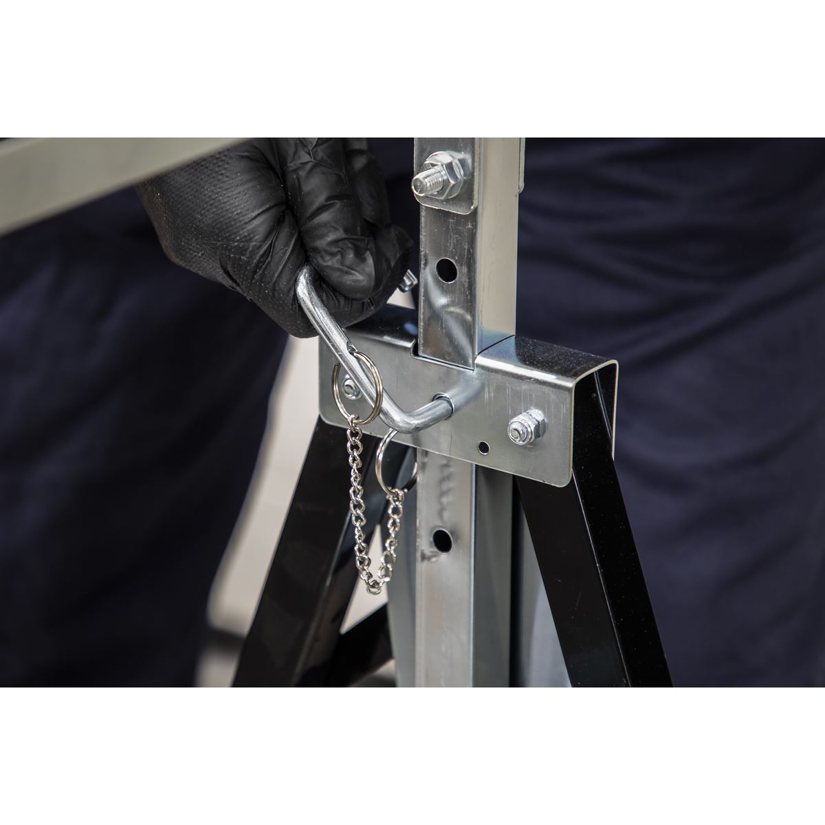 Sealey Fold Down Telescopic Trestle - 200kg Capacity - Pair FDT32