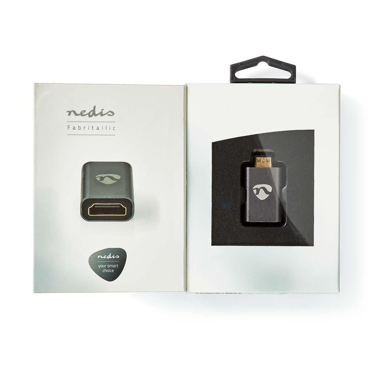 Nedis HDMI AdapterHDMI Male / HDMI Mini ConnectorHDMI Female / HDMI OutputGo - CVTB34906GY