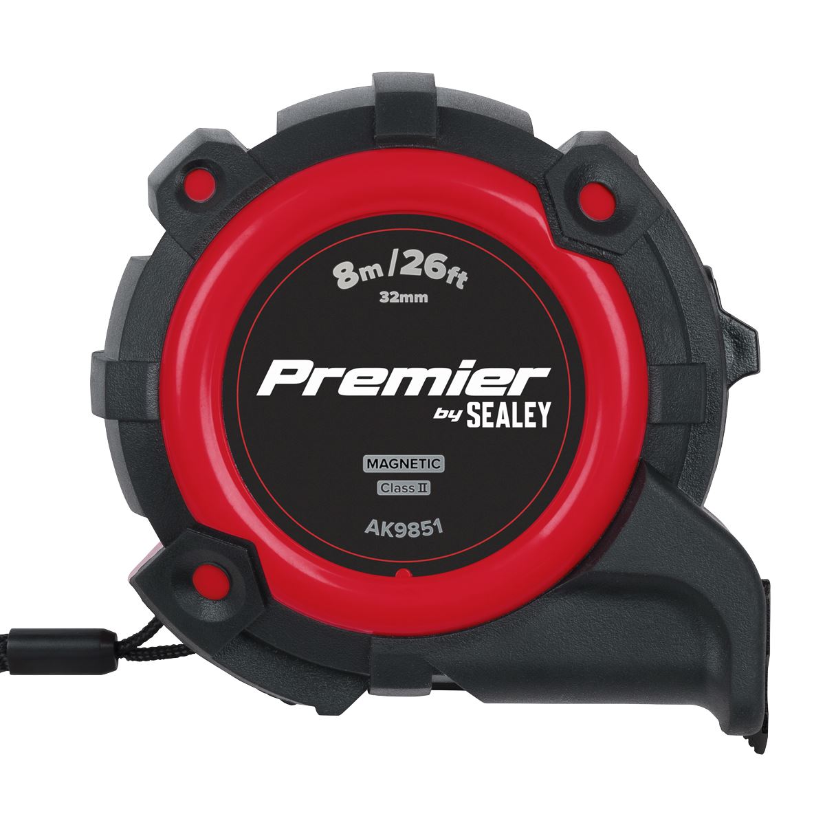 Sealey Premier Metric/Imperial Tape Measure Extra-Wide 8m(26ft) x 32mm AK9851