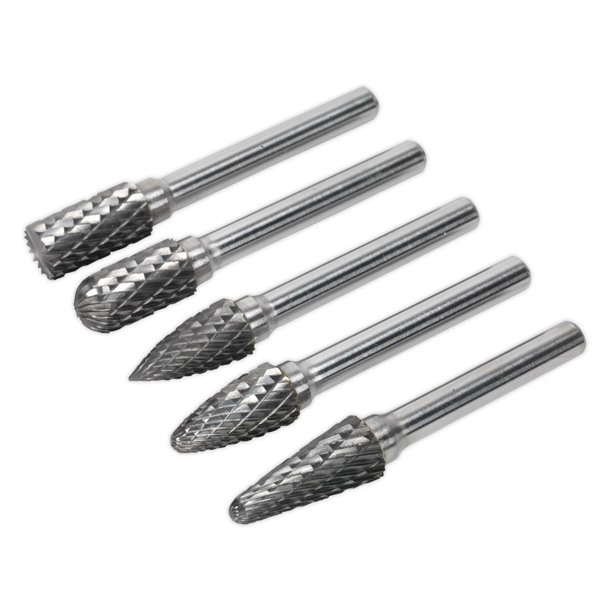 Sealey Tungsten Carbide Rotary Burr Set 5pc SDBK5