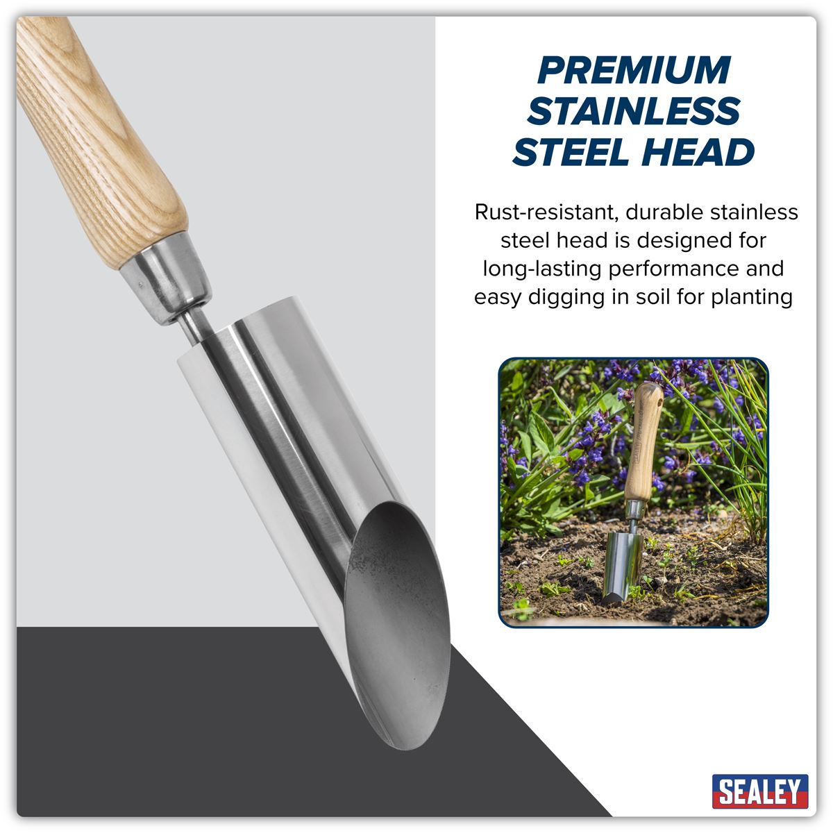 Sealey Premier Planter with Ash Handle & Stainless Steel Head GTWH008